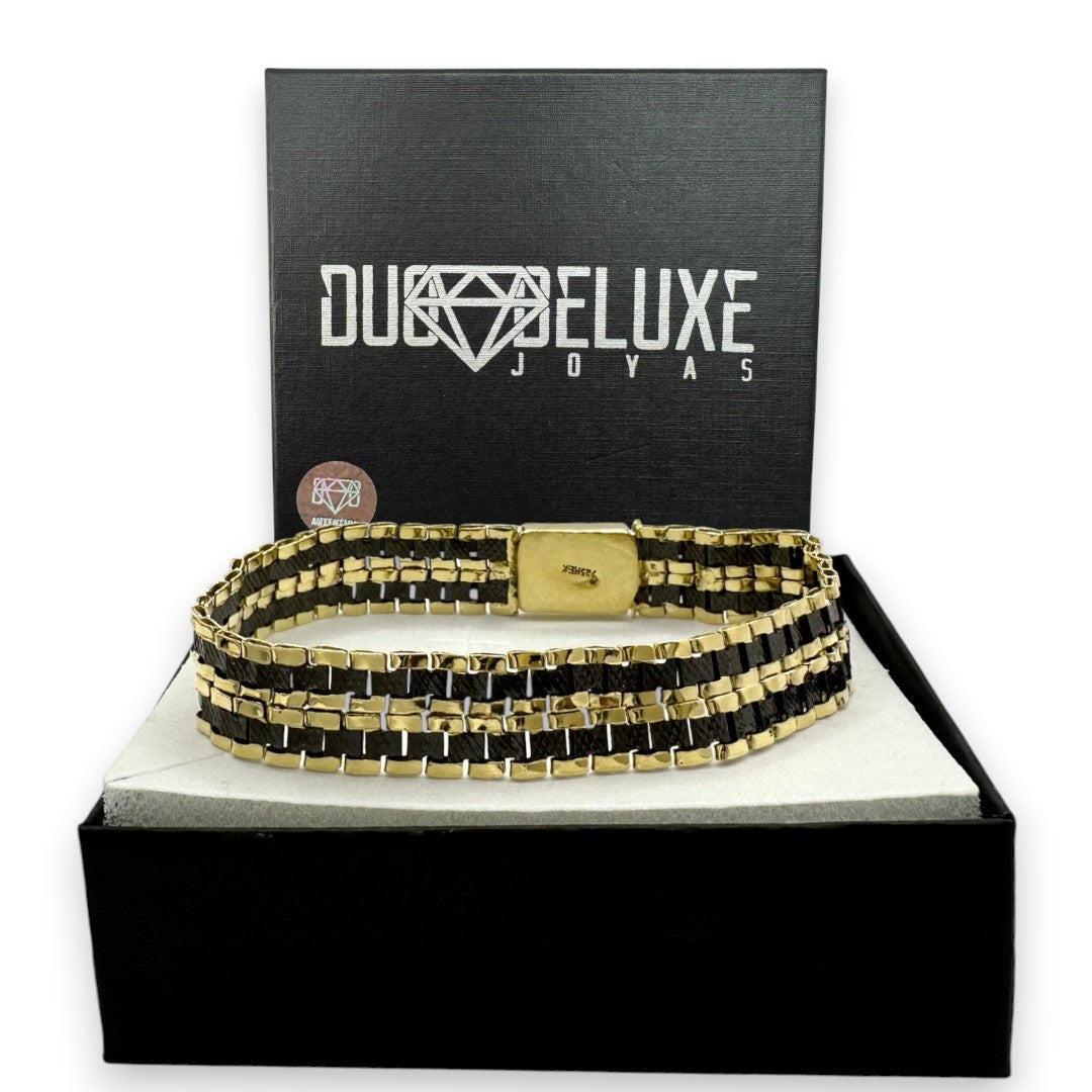 Pulsera Esclava Tejido Rolex Elegante 12 mm, Plata Ley .925, Para Hombre y Mujer | DUO DELUXE JOYAS