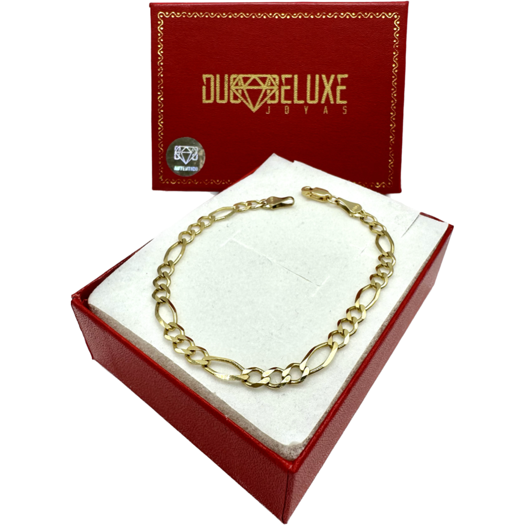 Unisex I Pulsera Tejido Cartier Abierto Liso 2 - 5 mm – Unisex – Oro Autentico 10k