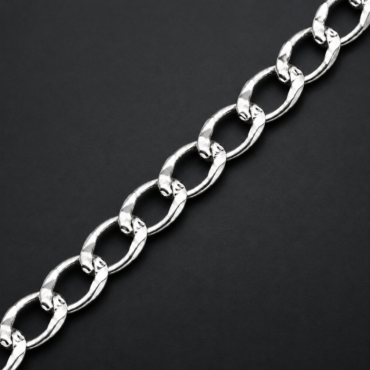 Unisex | Pulso Pulsera Tejido Barbada Cubana Diamantada 4 mm, Esclava Para Hombre Y Mujer De Plata Autentica Ley .925, DUO DELUXE JOYAS