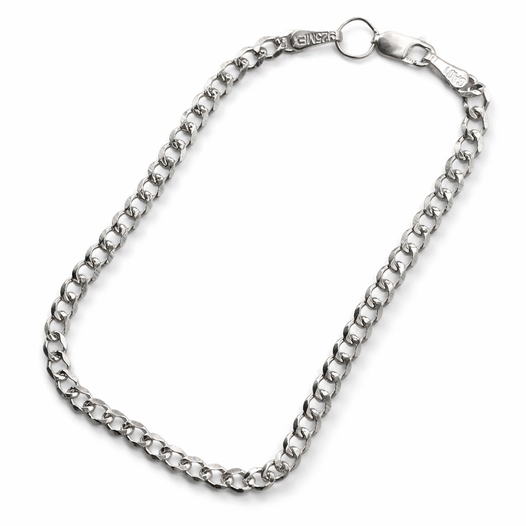 Unisex | Pulso Pulsera Tejido Barbada Cubana Diamantada 3 mm, Esclava Para Hombre Y Mujer De Plata Autentica Ley .925, DUO DELUXE JOYAS