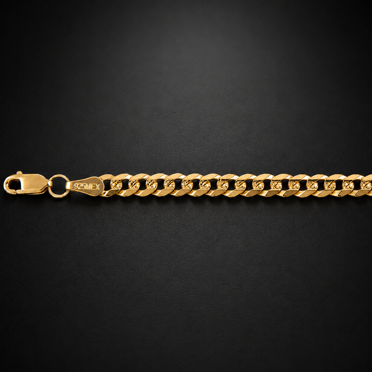 Unisex | Pulso Pulsera Tejido Barbada Cubana Diamantada 5 mm, Esclava Para Hombre Y Mujer De Plata Autentica Ley .925 Con Baño De Oro Italiano 24k, DUO DELUXE JOYAS