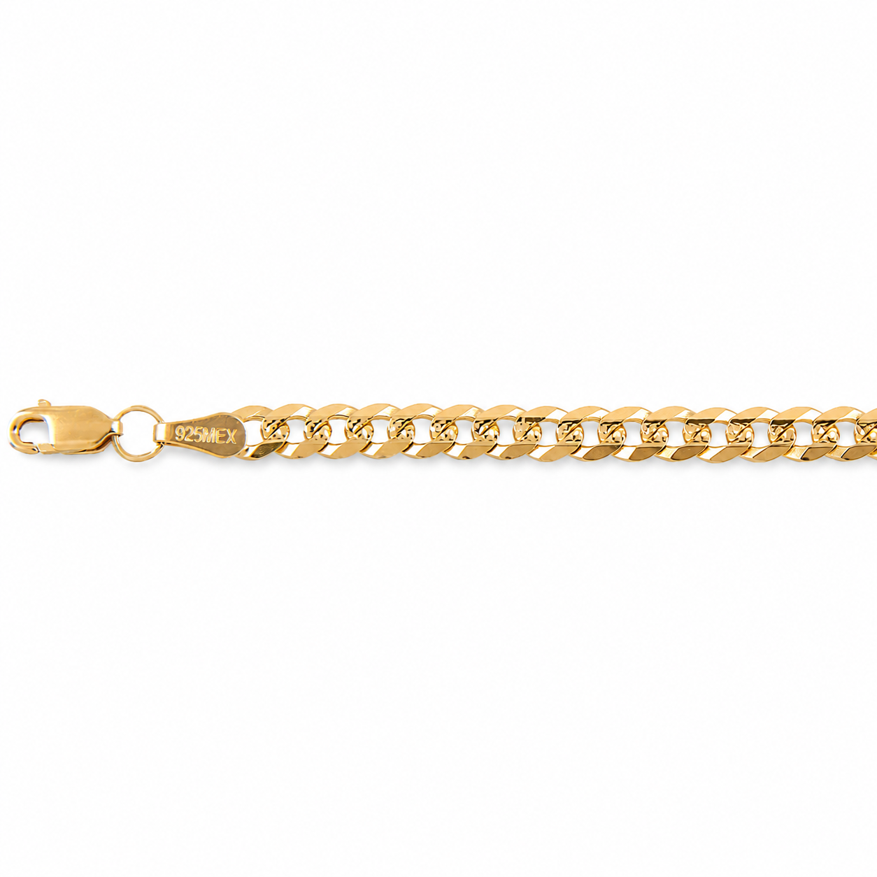 Unisex | Pulso Pulsera Tejido Barbada Cubana Diamantada 5 mm, Esclava Para Hombre Y Mujer De Plata Autentica Ley .925 Con Baño De Oro Italiano 24k, DUO DELUXE JOYAS