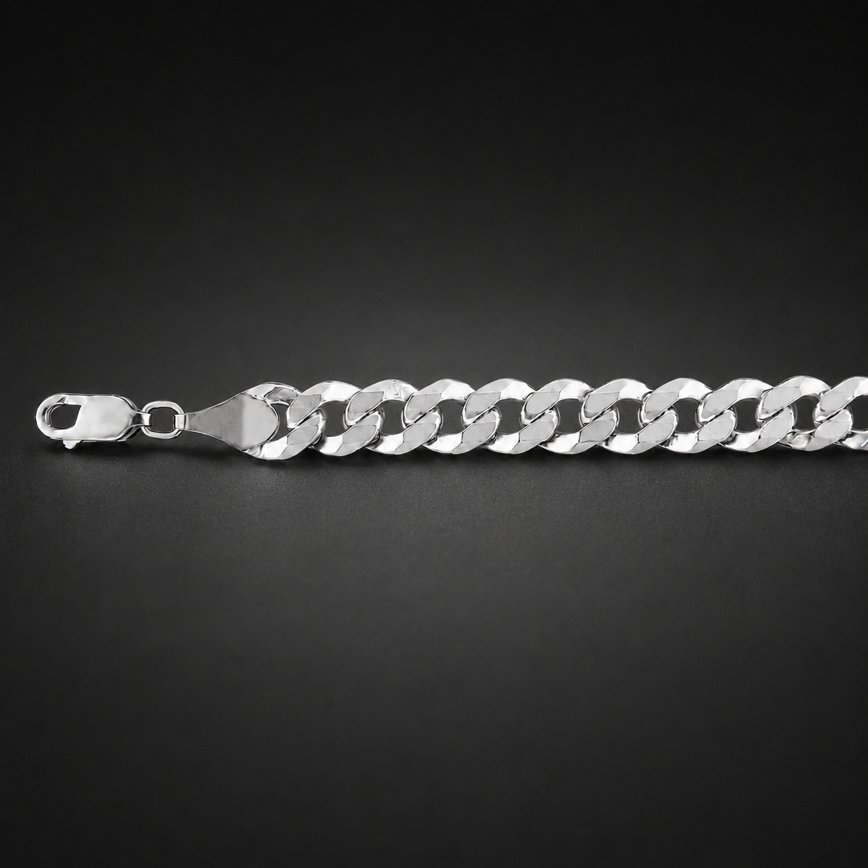 Unisex | Pulso Pulsera Tejido Barbada Cubana Lisa 8 mm, Esclava Para Hombre Y Mujer De Plata Autentica Ley .925, DUO DELUXE JOYAS