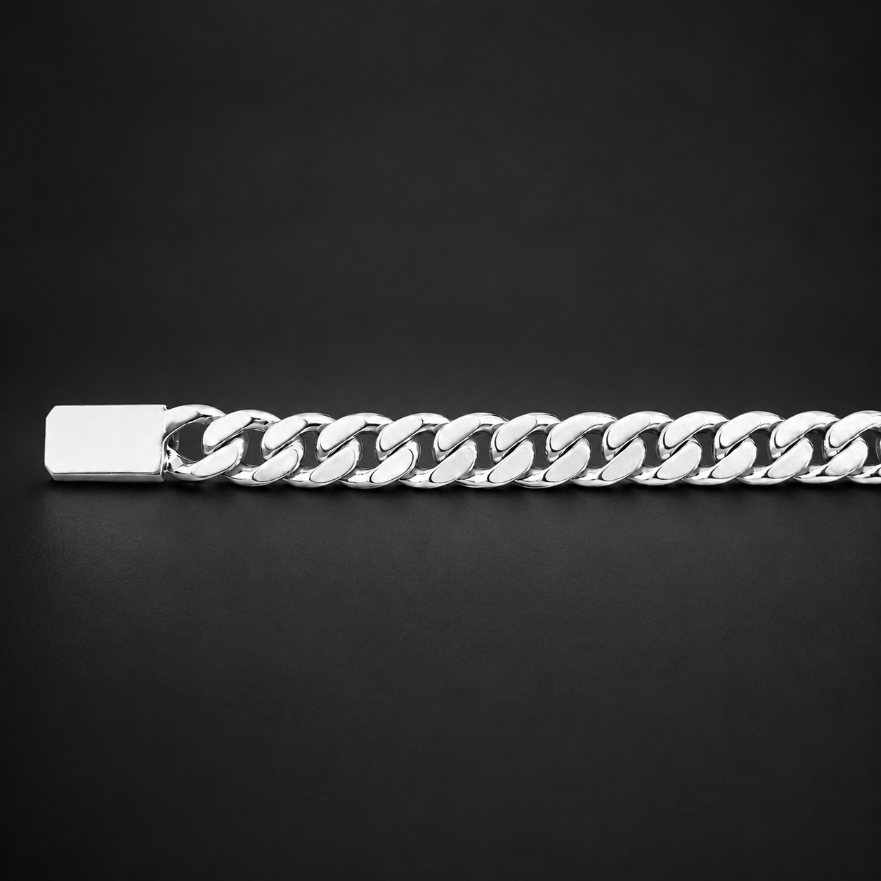 Unisex | Pulso Pulsera Tejido Barbada Cubana Lisa HM 8 mm, Esclava Para Hombre Y Mujer De Plata Autentica Ley .925, DUO DELUXE JOYAS