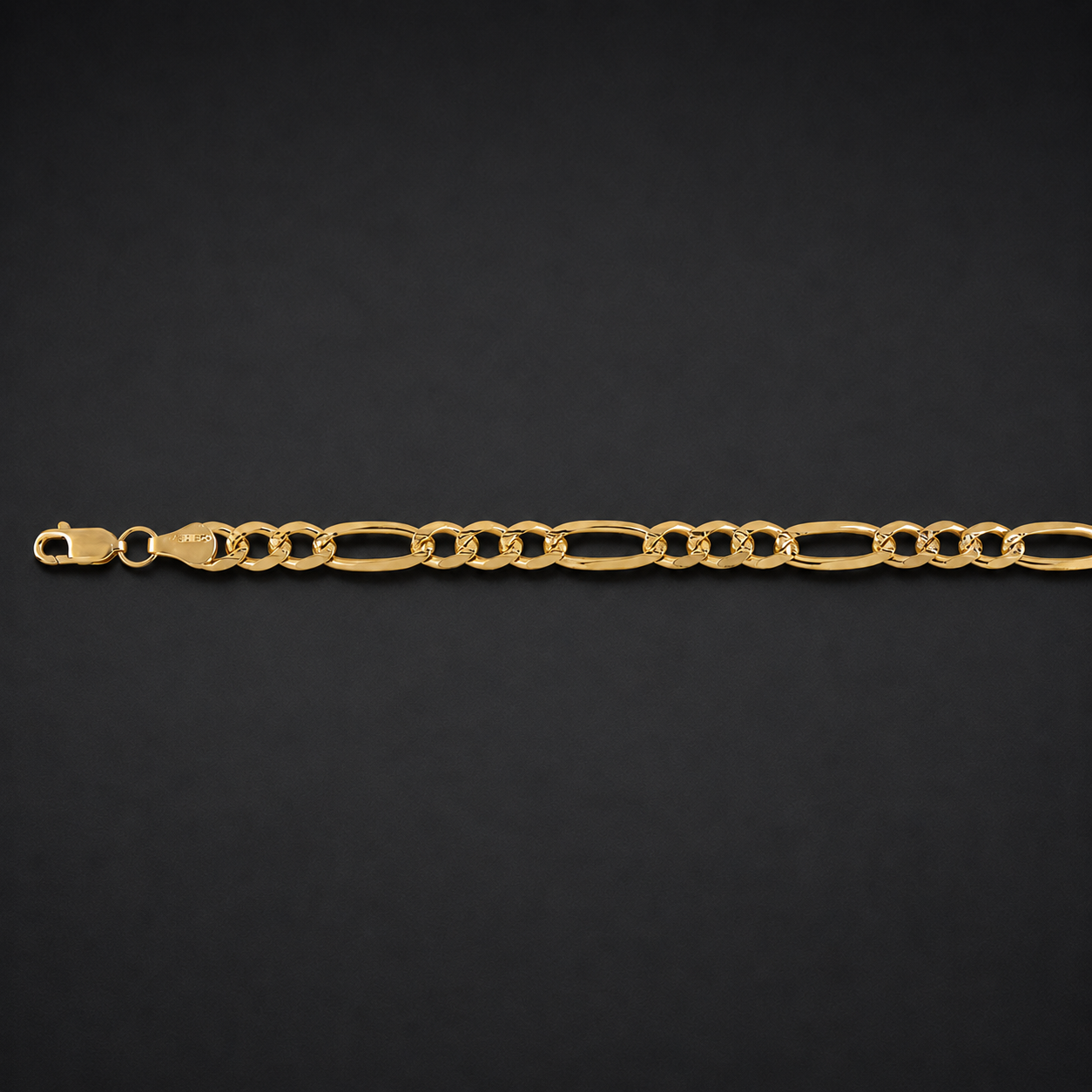 Unisex | Pulso Pulsera Tejido Figaro 3:1 Diamantada 6 mm, Esclava Para Hombre Y Mujer De Plata Autentica Ley .925 Con Baño De Oro Italiano 24k, DUO DELUXE JOYAS
