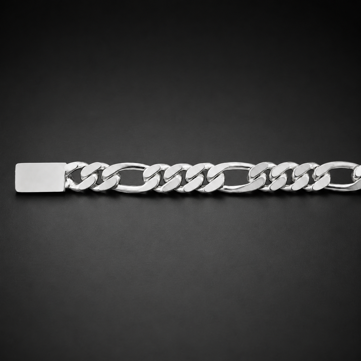Unisex | Pulso Pulsera Tejido Figaro 3:1 Lisa HM 8 mm, Esclava Para Hombre Y Mujer De Plata Autentica Ley .925, DUO DELUXE JOYAS