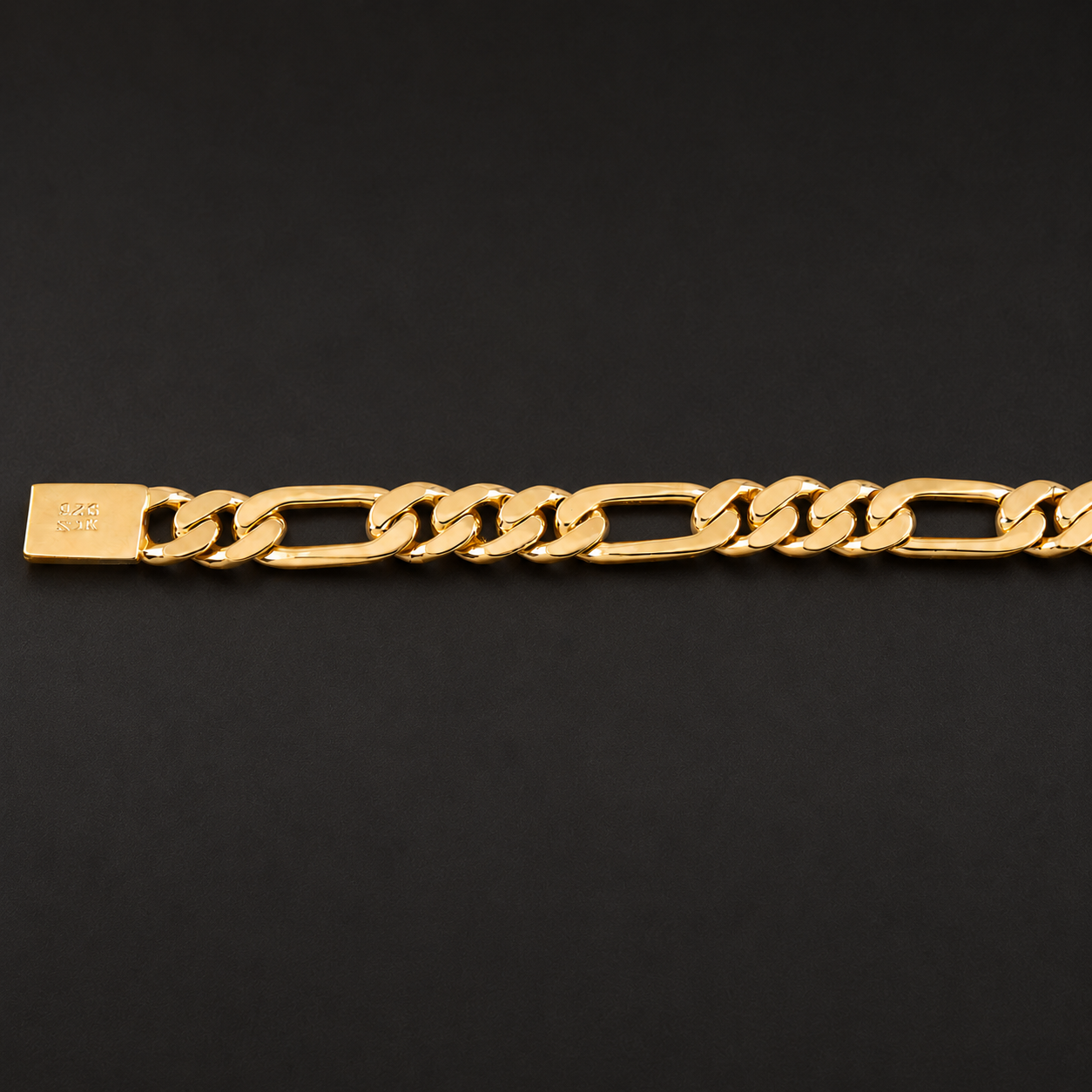 Unisex | Pulso Pulsera Tejido Figaro 3:1 Lisa HM 8 mm, Esclava Para Hombre Y Mujer De Plata Autentica Ley .925 Con Baño De Oro Italiano 24k, DUO DELUXE JOYAS
