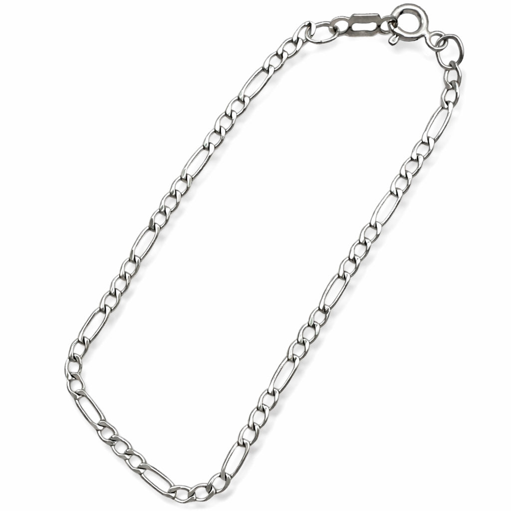 Mujer | Pulso Pulsera Tejido Cartier Figaro 3:1 Lisa 2 mm, Esclava Para Mujer De Plata Autentica Ley .925, DUO DELUXE JOYAS