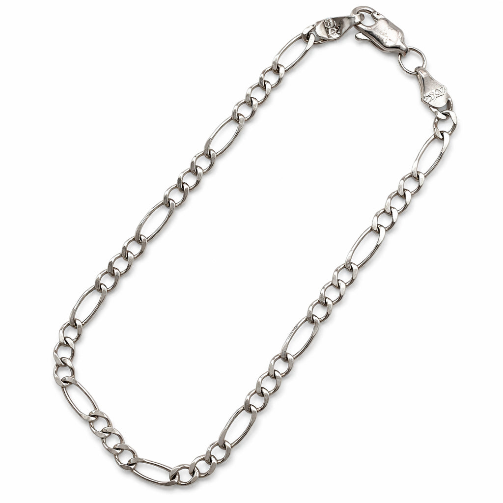 Unisex | Pulso Pulsera Tejido Cartier Figaro 3:1 Lisa 3 mm, Esclava Para Hombre Y Mujer De Plata Autentica Ley .925, DUO DELUXE JOYAS