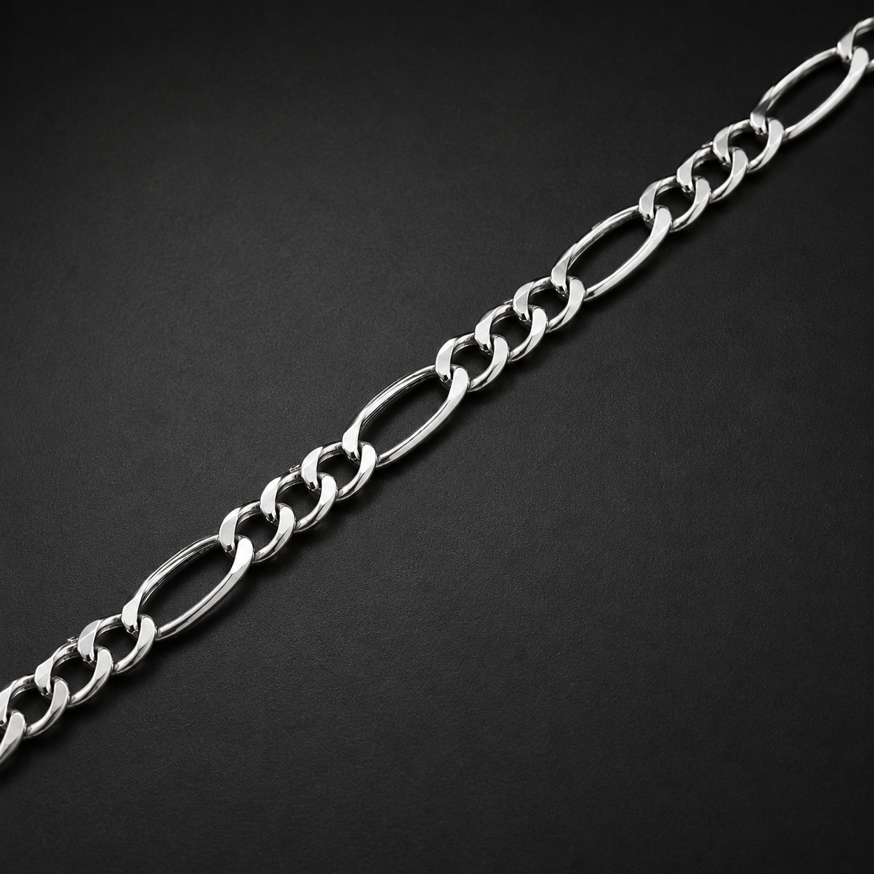 Unisex | Pulso Pulsera Tejido Figaro 3:1 Lisa 4 mm, Esclava Para Hombre Y Mujer De Plata Autentica Ley .925, DUO DELUXE JOYAS
