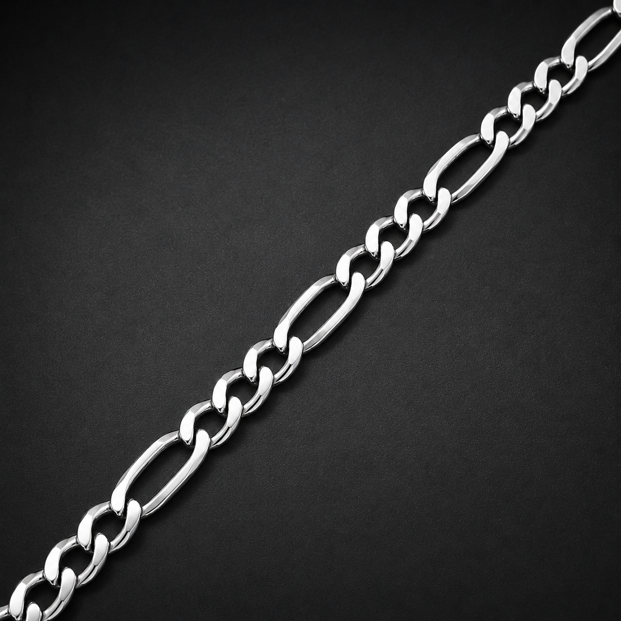 Unisex | Pulso Pulsera Tejido Figaro 3:1 Lisa 5 mm, Esclava Para Hombre Y Mujer De Plata Autentica Ley .925, DUO DELUXE JOYAS