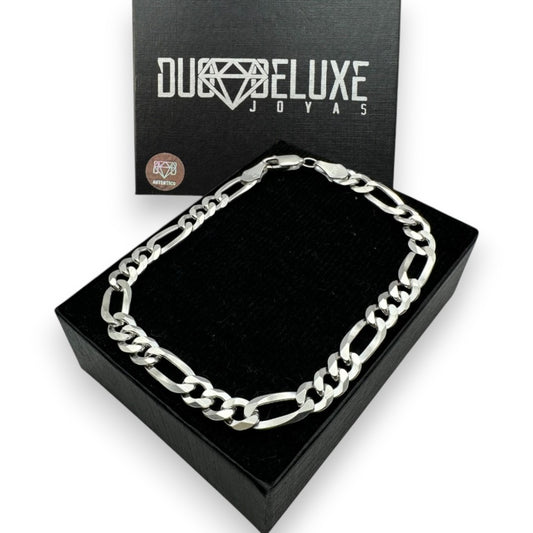 Unisex | Pulso Pulsera Tejido Cartier Figaro 3:1 Lisa 6 mm, Esclava Para Hombre Y Mujer De Plata Autentica Ley .925, DUO DELUXE JOYAS