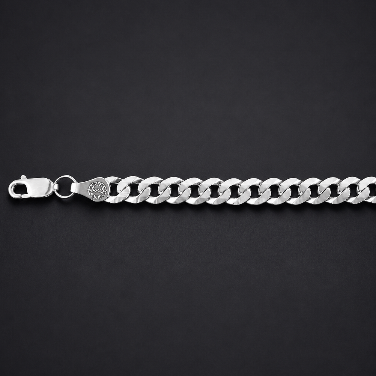 Unisex | Pulso Pulsera Tejido Barbada Cubana Lisa 6 mm, Esclava Para Hombre Y Mujer De Plata Autentica Ley .925, DUO DELUXE JOYAS