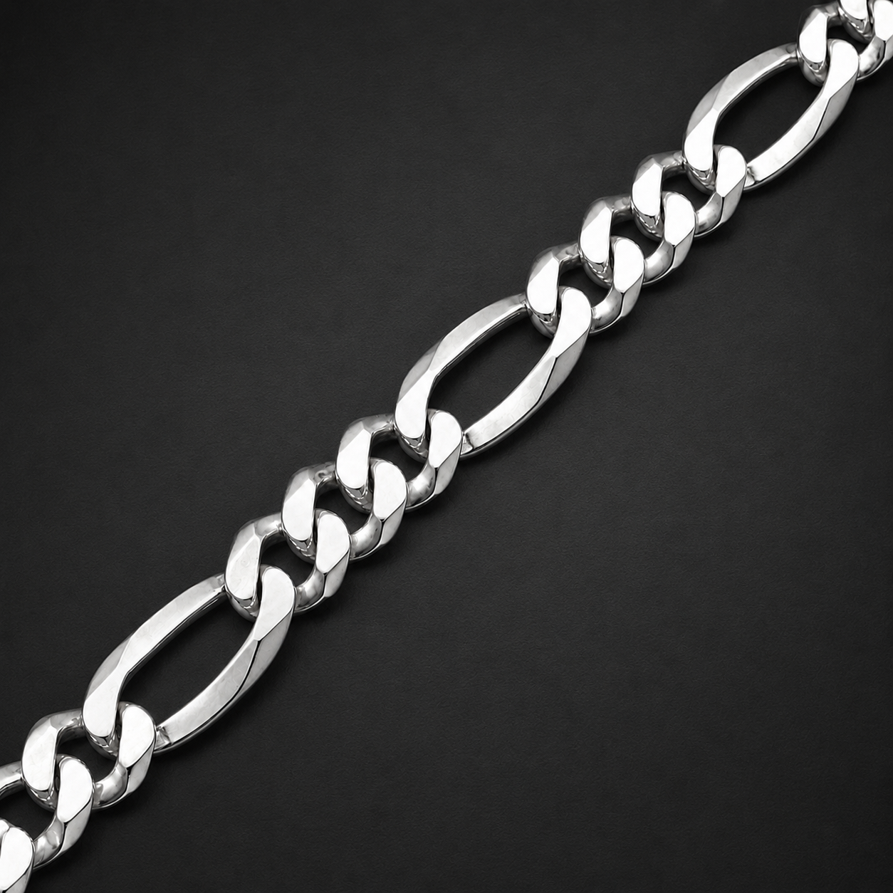Unisex | Pulso Pulsera Tejido Figaro 3:1 Lisa 8 mm, Esclava Para Hombre Y Mujer De Plata Autentica Ley .925, DUO DELUXE JOYAS