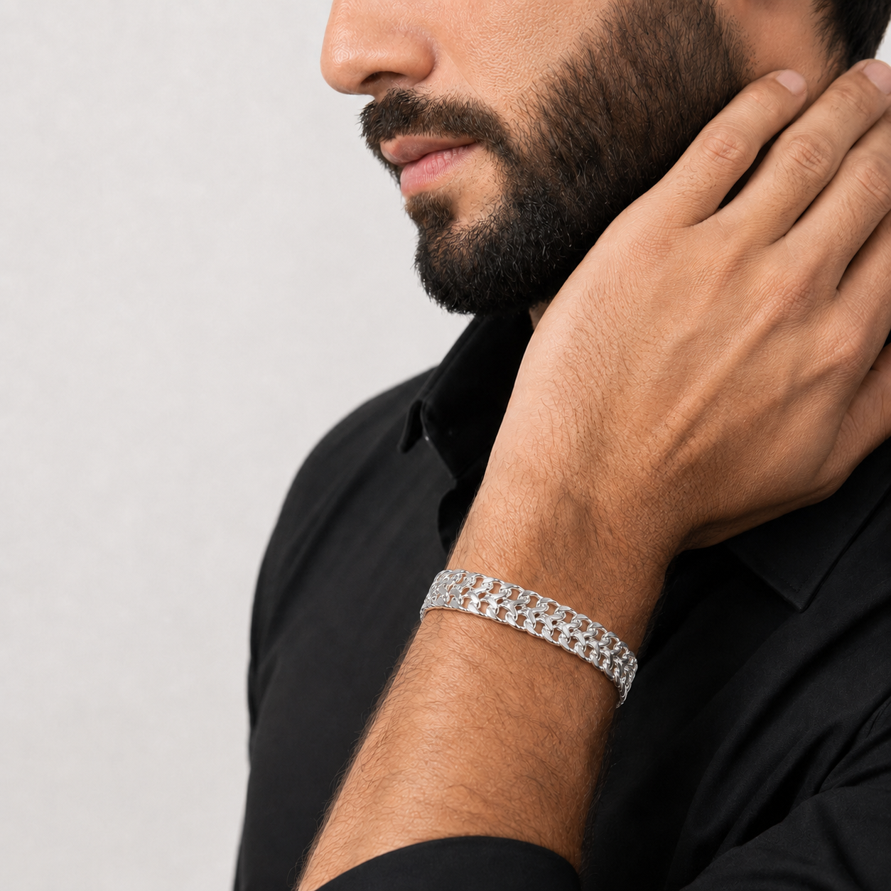 Unisex | Pulso Pulsera Tejido Cubana Petatillo 10 mm, Esclava Para Hombre Y Mujer De Plata Autentica Ley .925, DUO DELUXE JOYAS
