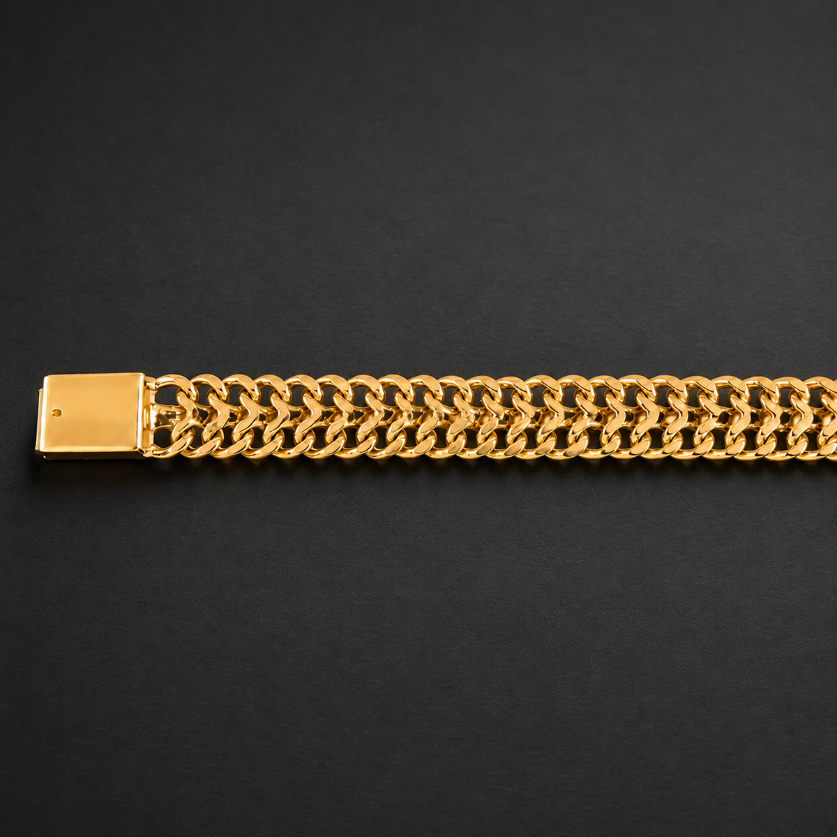 Unisex | Pulso Pulsera Tejido Cubana Petatillo 10 mm, Esclava Para Hombre Y Mujer De Plata Autentica Ley .925 Con Baño De Oro Italiano 24k, DUO DELUXE JOYAS