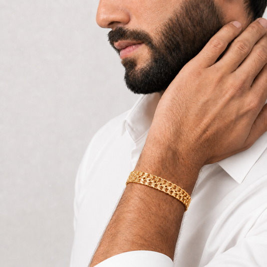 Unisex | Pulso Pulsera Tejido Cubana Petatillo 10 mm, Esclava Para Hombre Y Mujer De Plata Autentica Ley .925 Con Baño De Oro Italiano 24k, DUO DELUXE JOYAS