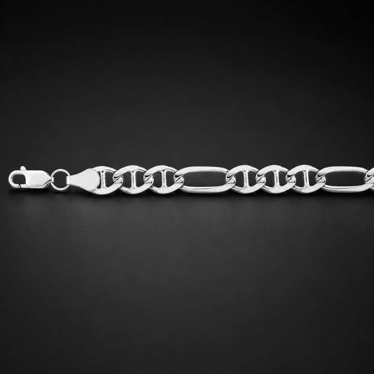 Unisex | Pulso Pulsera Tejido Figaruchi Lisa 6 mm, Esclava Para Hombre Y Mujer De Plata Autentica Ley .925, DUO DELUXE JOYAS