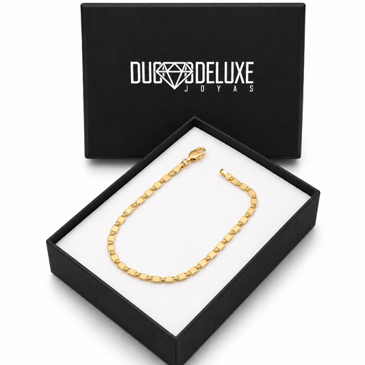 Mujer | Pulso Pulsera Tejido Espejo Lisa 2 mm, Esclava Para Mujer De Plata Autentica Ley .925 Con Baño De Oro Italiano De 24k, DUO DELUXE JOYAS