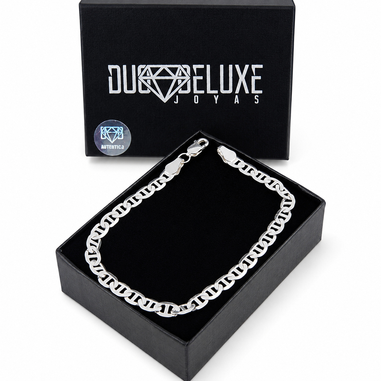 Unisex | Pulso Pulsera Tejido Imperial Elegante 5 mm, Esclava Para Hombre Y Mujer De Plata Autentica Ley .925, DUO DELUXE JOYAS