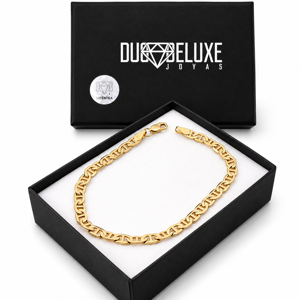 Unisex | Pulso Pulsera Tejido Imperial Elegante 5 mm, Esclava Para Hombre Y Mujer De Plata Autentica Ley .925 Con Baño De Oro Italiano 24k, DUO DELUXE JOYAS