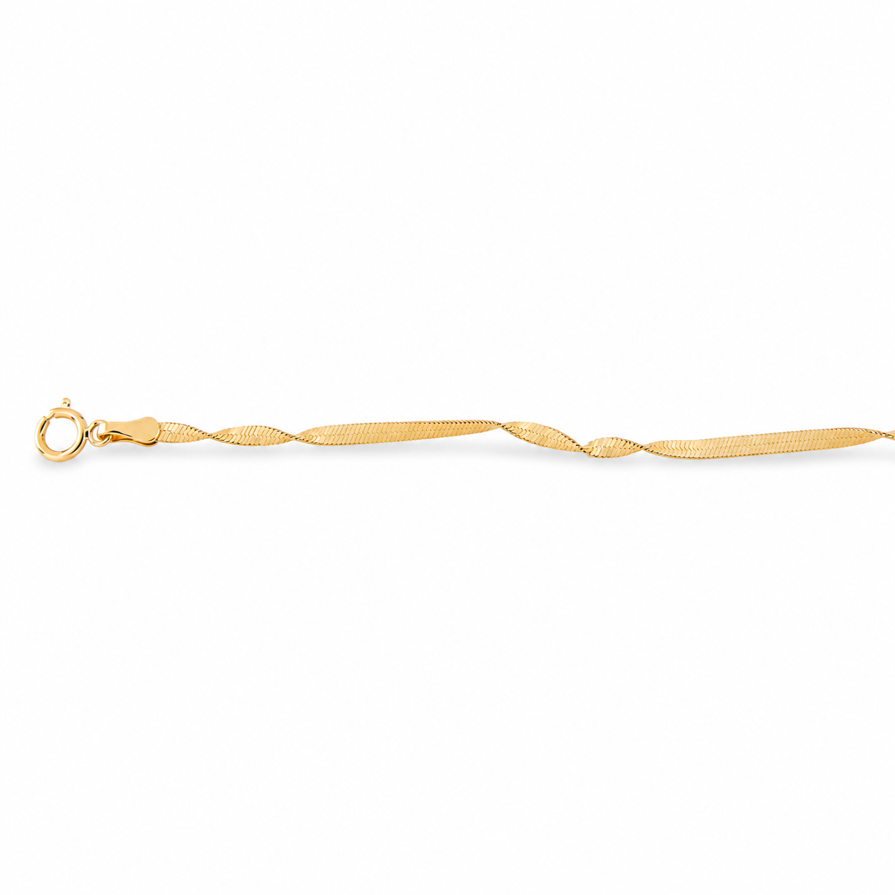 Mujer | Pulso Pulsera Tejido Singapur 2 - 2 mm, Esclava Para Mujer De Plata Autentica Ley .925 Con Baño De Oro Italiano De 24k, DUO DELUXE JOYAS