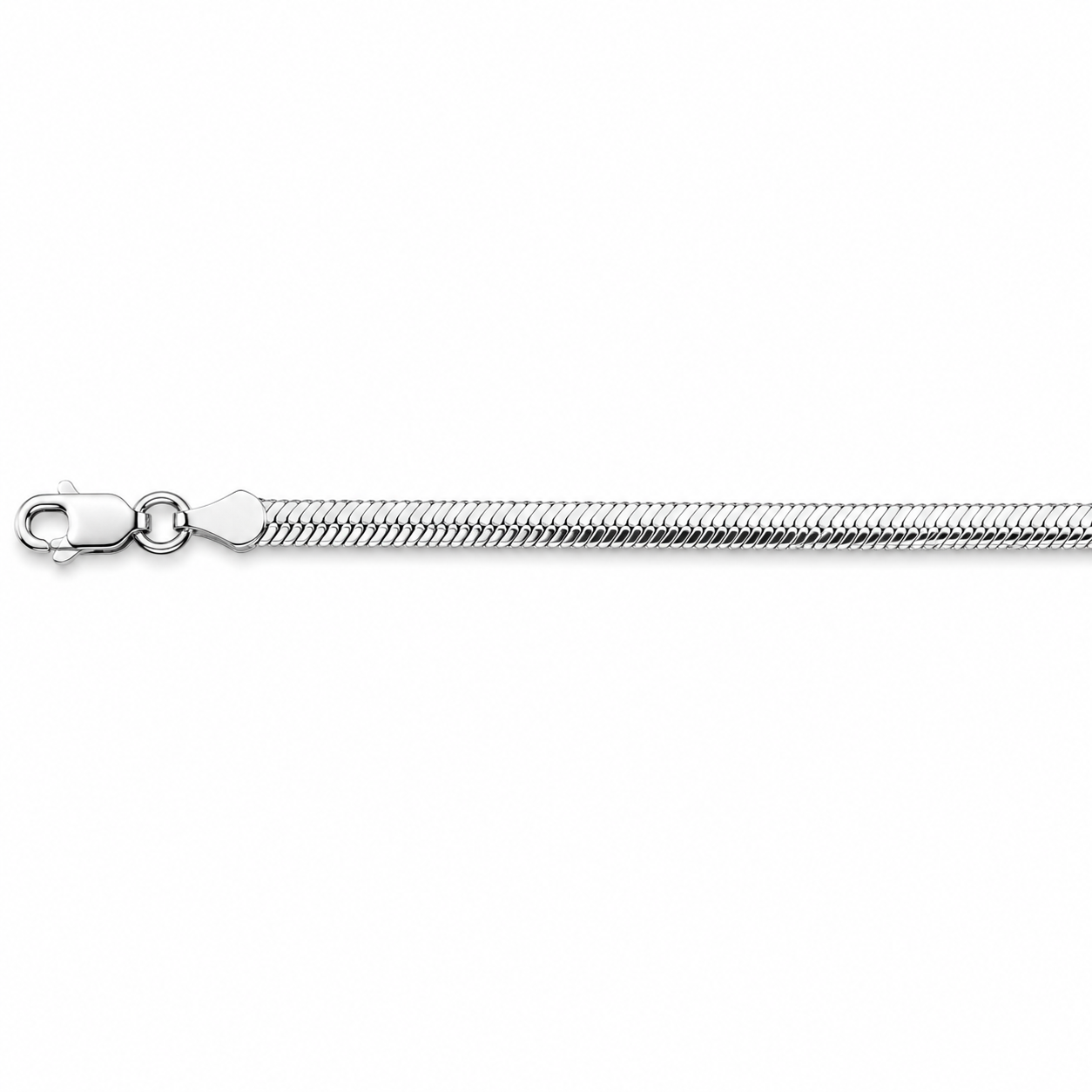 Unisex | Pulso Pulsera Tejido Panza De Vibora Serpiente 3 mm, Esclava Para Hombre Y Mujer De Plata Autentica Ley .925, DUO DELUXE JOYAS