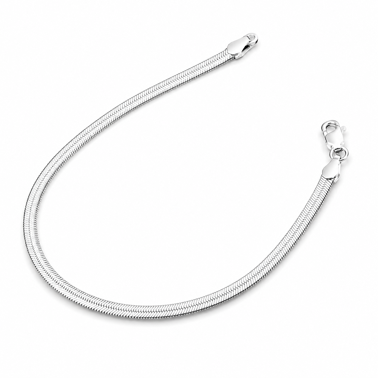 Unisex | Pulso Pulsera Tejido Panza De Vibora Serpiente 3 mm, Esclava Para Hombre Y Mujer De Plata Autentica Ley .925, DUO DELUXE JOYAS