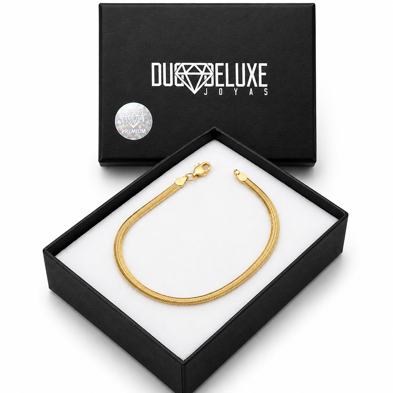 Unisex | Pulso Pulsera Tejido Panza De Vibora Serpiente 3 mm, Esclava Para Hombre Y Mujer De Plata Autentica Ley .925 Con Baño De Oro Italiano 24k, DUO DELUXE JOYAS