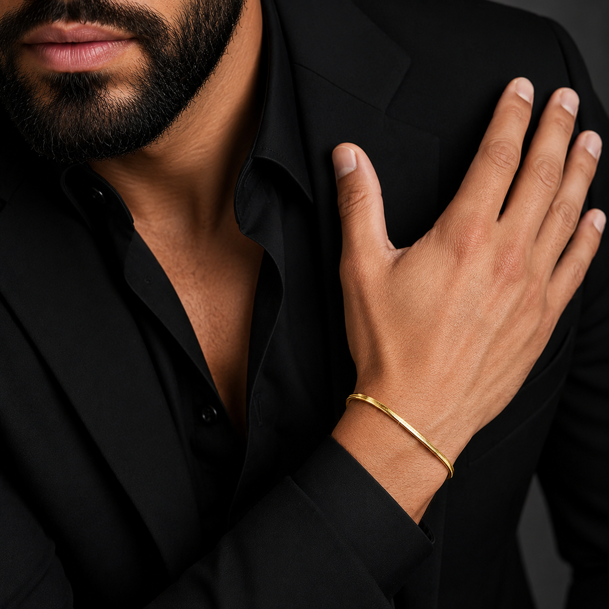 Unisex | Pulso Pulsera Tejido Panza De Vibora Serpiente 3 mm, Esclava Para Hombre Y Mujer De Plata Autentica Ley .925 Con Baño De Oro Italiano 24k, DUO DELUXE JOYAS
