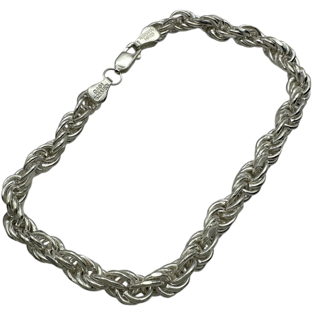 Unisex | Pulso Pulsera Tejido Torzal Relleno 5 mm, Esclava Para Hombre Y Mujer De Plata Autentica Ley .925, DUO DELUXE JOYAS