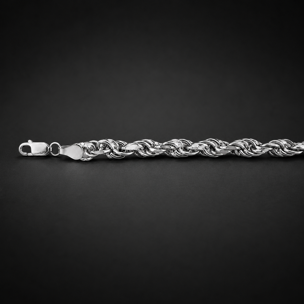 Unisex | Pulso Pulsera Tejido Torzal Relleno 5 mm, Esclava Para Hombre Y Mujer De Plata Autentica Ley .925, DUO DELUXE JOYAS
