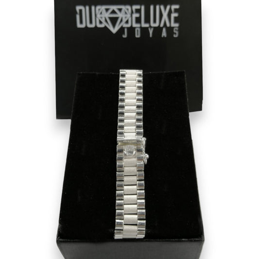 Unisex | Pulso Pulsera Tejido Rolex RCL 11 mm, Esclava Para Hombre Y Mujer De Plata Autentica Ley .925, DUO DELUXE JOYAS