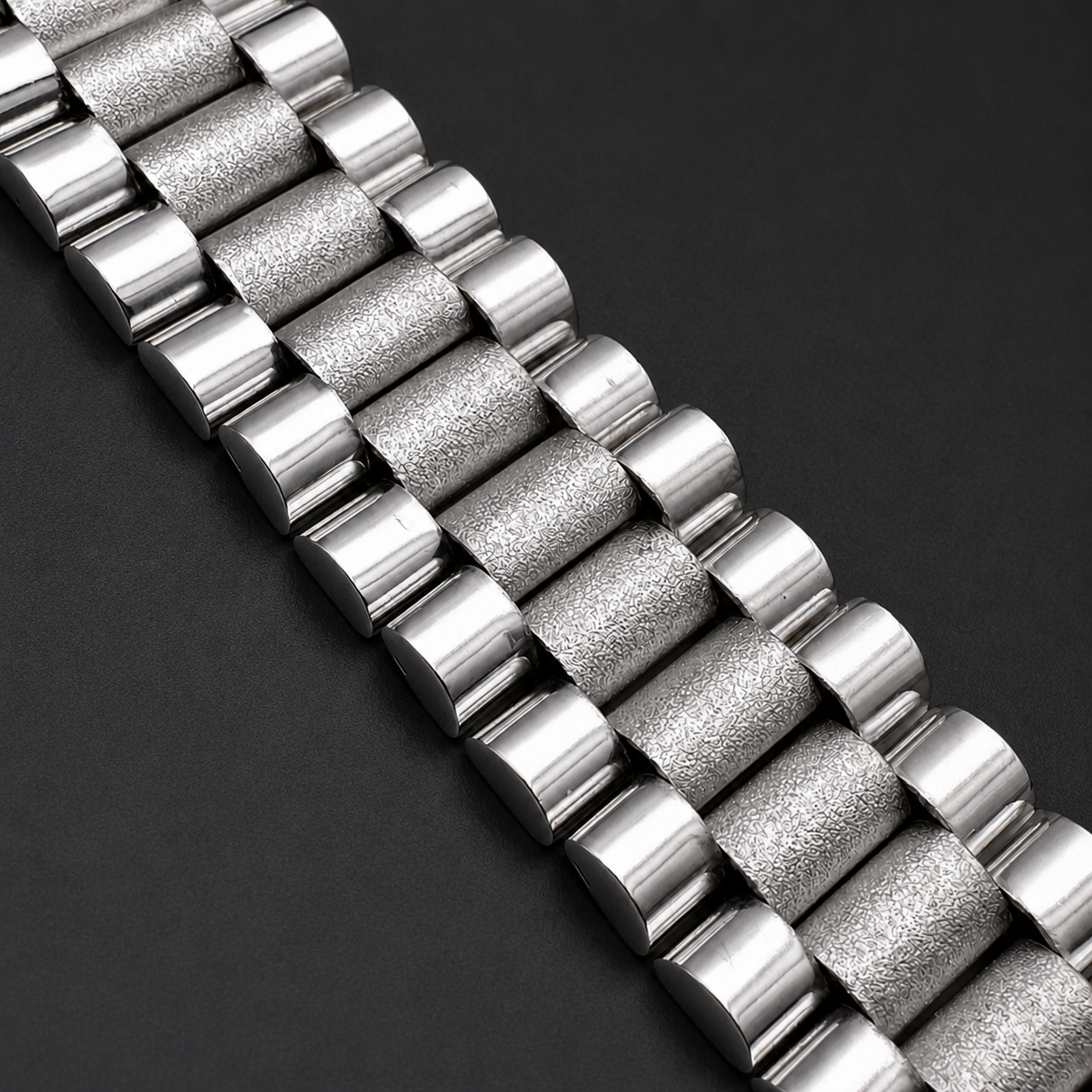 Unisex | Pulso Pulsera Tejido Elegante Presidencial 11 mm, Esclava Para Hombre Y Mujer De Plata Autentica Ley .925, DUO DELUXE JOYAS