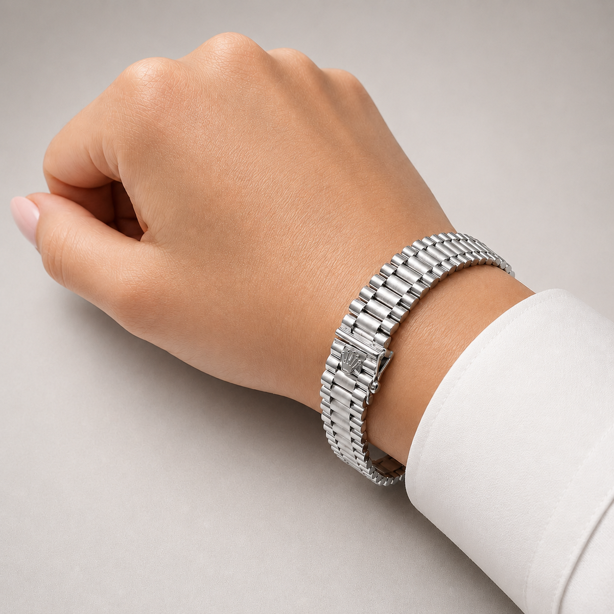 Unisex | Pulso Pulsera Tejido Elegante Presidencial 11 mm, Esclava Para Hombre Y Mujer De Plata Autentica Ley .925, DUO DELUXE JOYAS