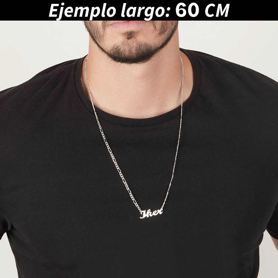 Unisex | Collares Con Dije De Nombre Personalizado Para Caballero Y Dama, De Plata Ley .925, DUO DELUXE JOYAS