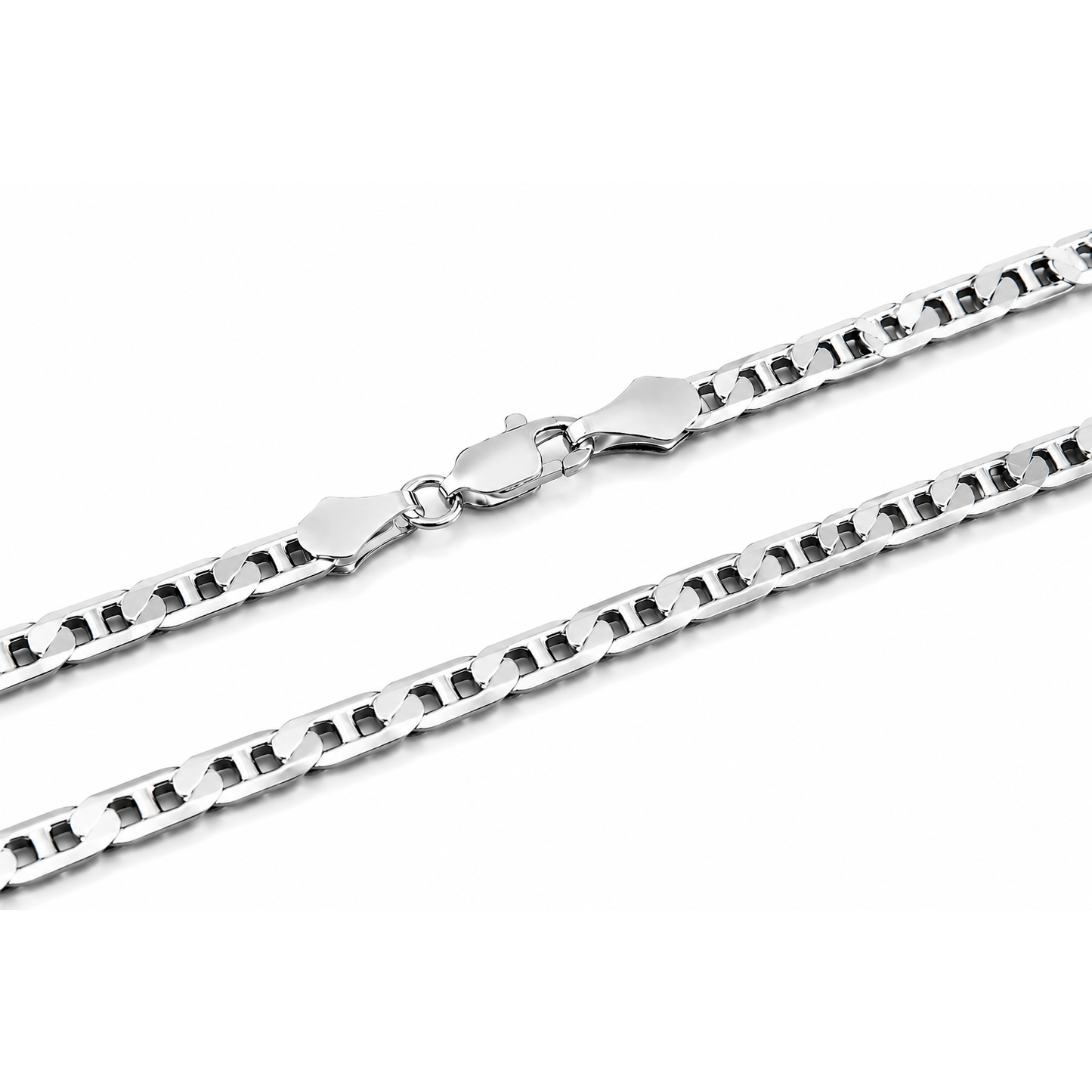 Unisex | Cadena Tejido Imperial Elegante - 4 mm x 50 cm, Collar Para Hombre Y Mujer, De Plata Autentica Ley .925, DUO DELUXE JOYAS