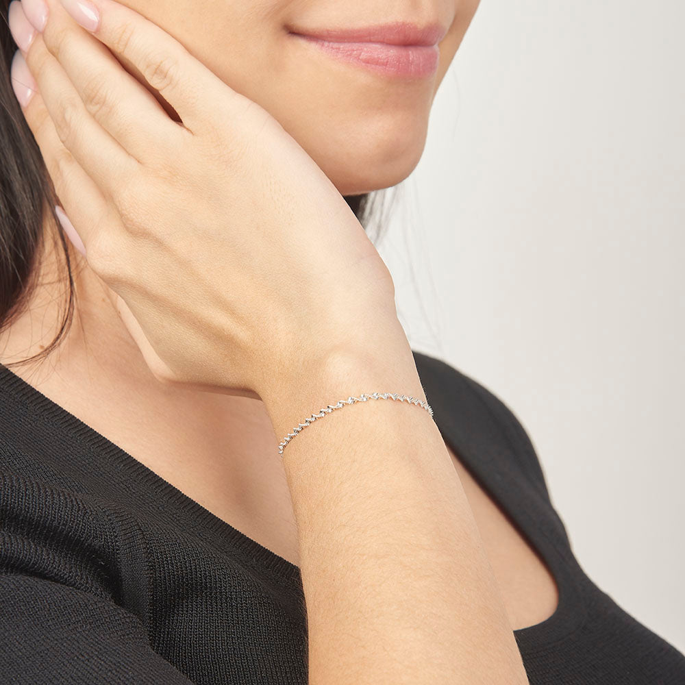 Mujer | Pulso Pulsera Tejido Super Singapur 2 mm, Esclava Para Mujer De Plata Autentica Ley .925, DUO DELUXE JOYAS