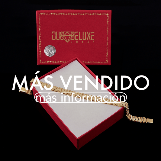 Unisex | Pulsera Tejido Rolex RO - 6 mm – Plata Con Baño De Oro Italiano 24k