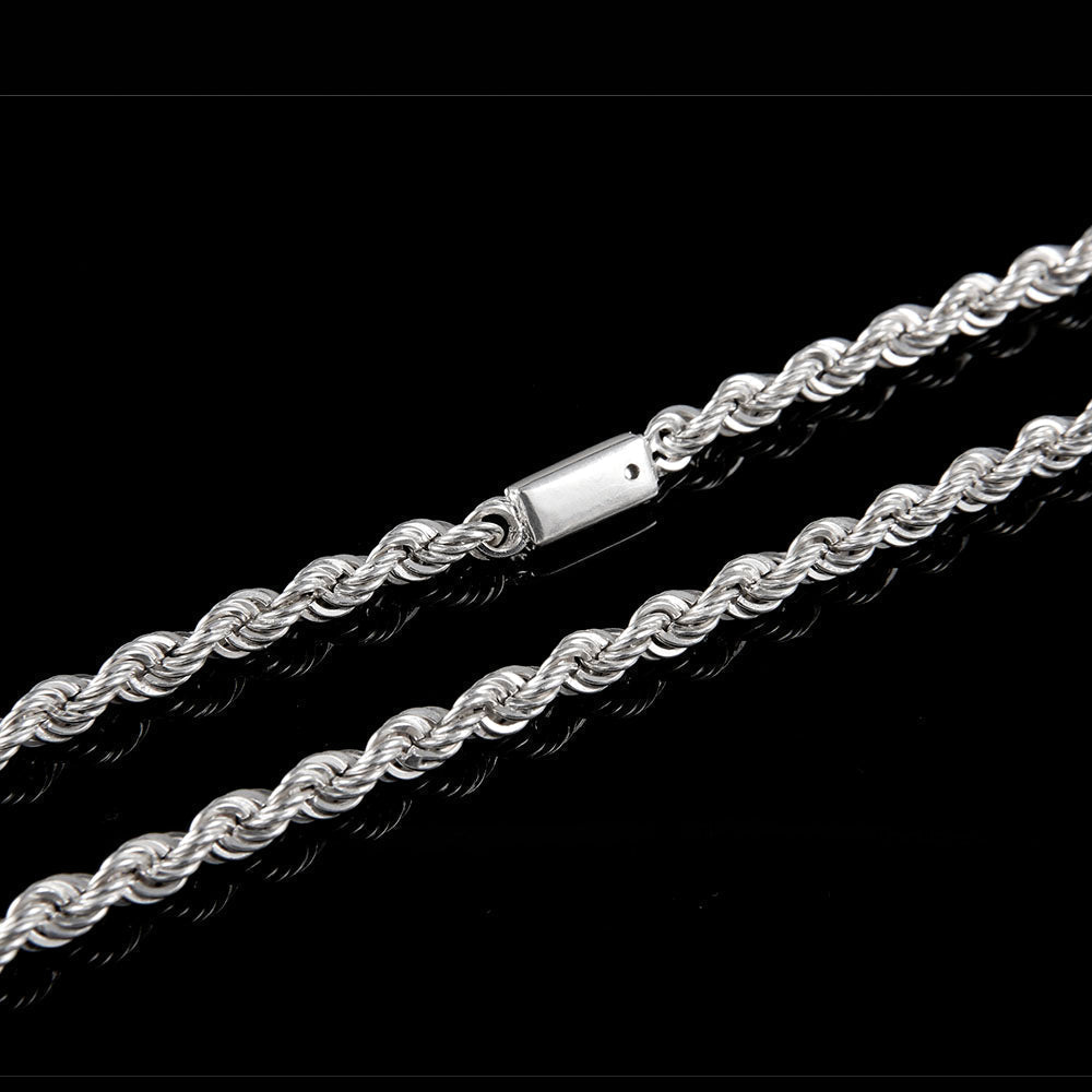 Cadena Torzal Relleno - 5 mm - 60 cm - Unisex | Plata Ley.925