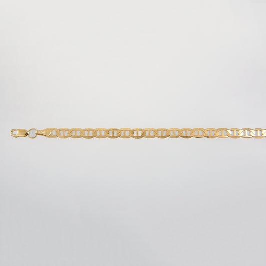 Unisex | Pulsera Tejido Gucci Liso 3 - 5 mm – Plata Con Baño De Oro Italiano 24k