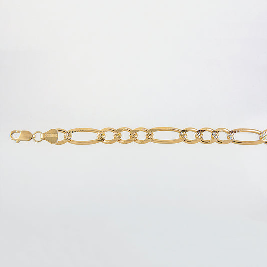 Unisex | Pulsera Tejido Cartier Diamantado 4 - 7 mm – Plata Con Baño De Oro Italiano 24k