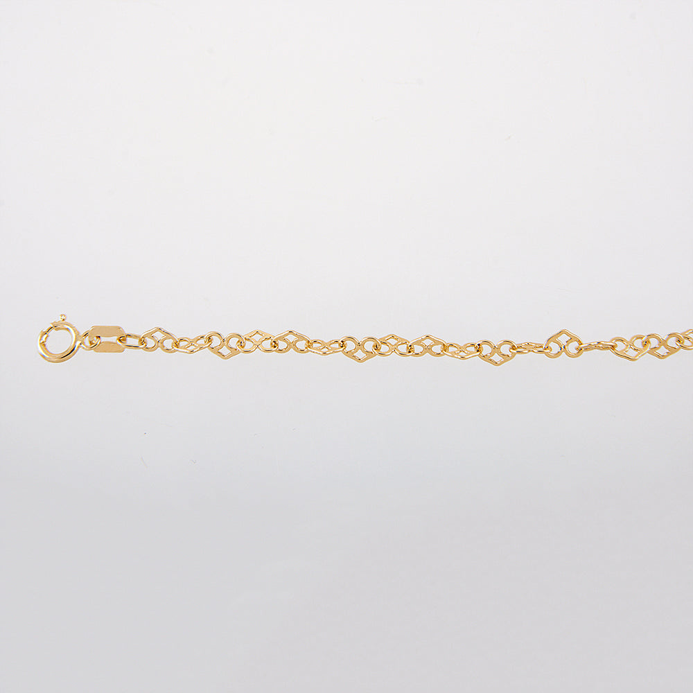 Dama | Pulsera Tejido Love - 2 mm – Plata Con Baño De Oro Italiano 24k