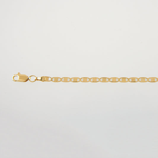 Dama | Pulsera Tejido Gucci Espejo Liso 1 - 3 mm – Plata Con Baño De Oro Italiano 24k