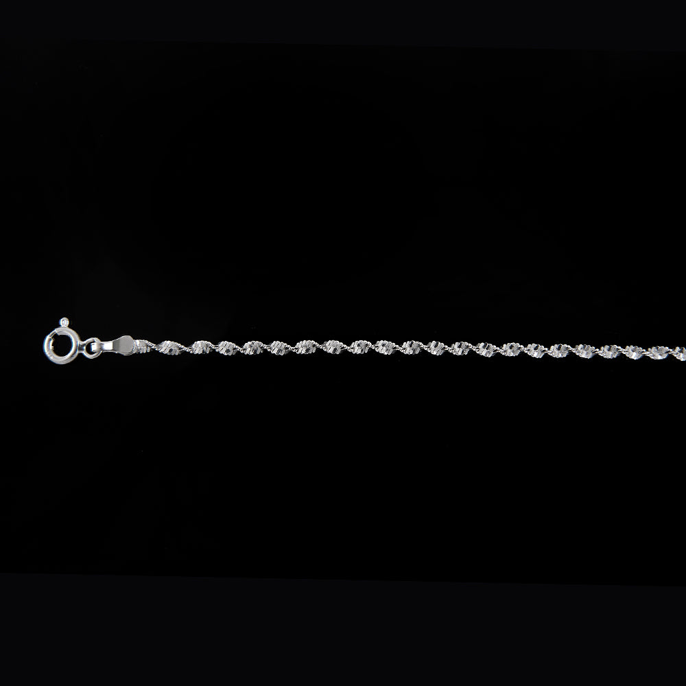 Mujer | Pulso Pulsera Tejido Super Singapur 2 mm, Esclava Para Mujer De Plata Autentica Ley .925, DUO DELUXE JOYAS