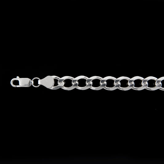 Unisex | Pulsera Tejido Barbada Abierto Liso 3 - 8 mm – Plata Ley .925