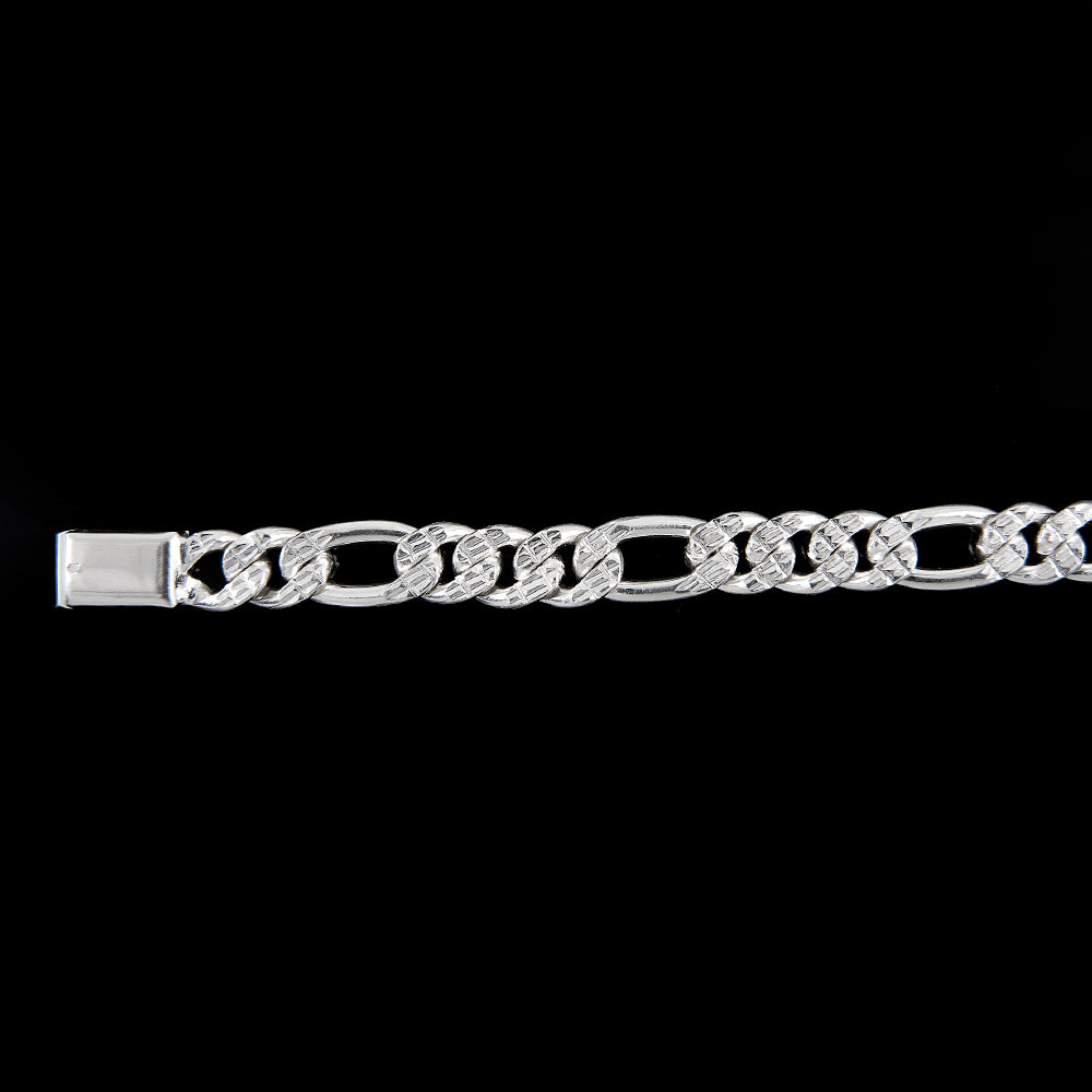 Unisex | Pulsera Tejido Cartier HM Diamantado 2 - 8 mm – Plata Ley .925