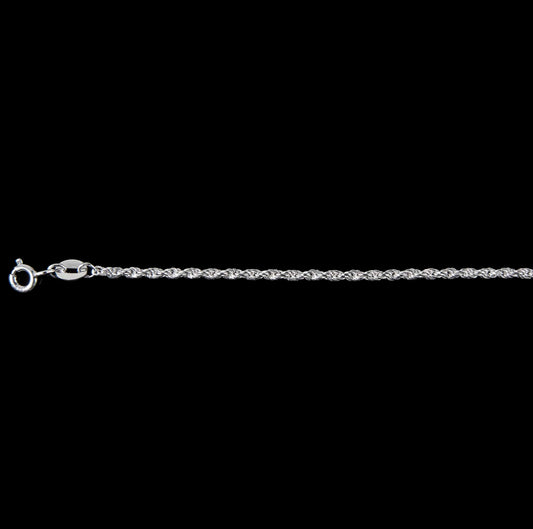 Dama | Pulsera Tejido Torzal 1  - 2 mm – Plata Ley .925