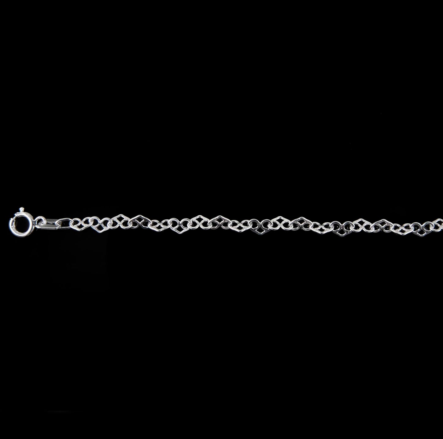 Dama | Pulsera Tejido Love  - 2 mm – Plata Ley .925