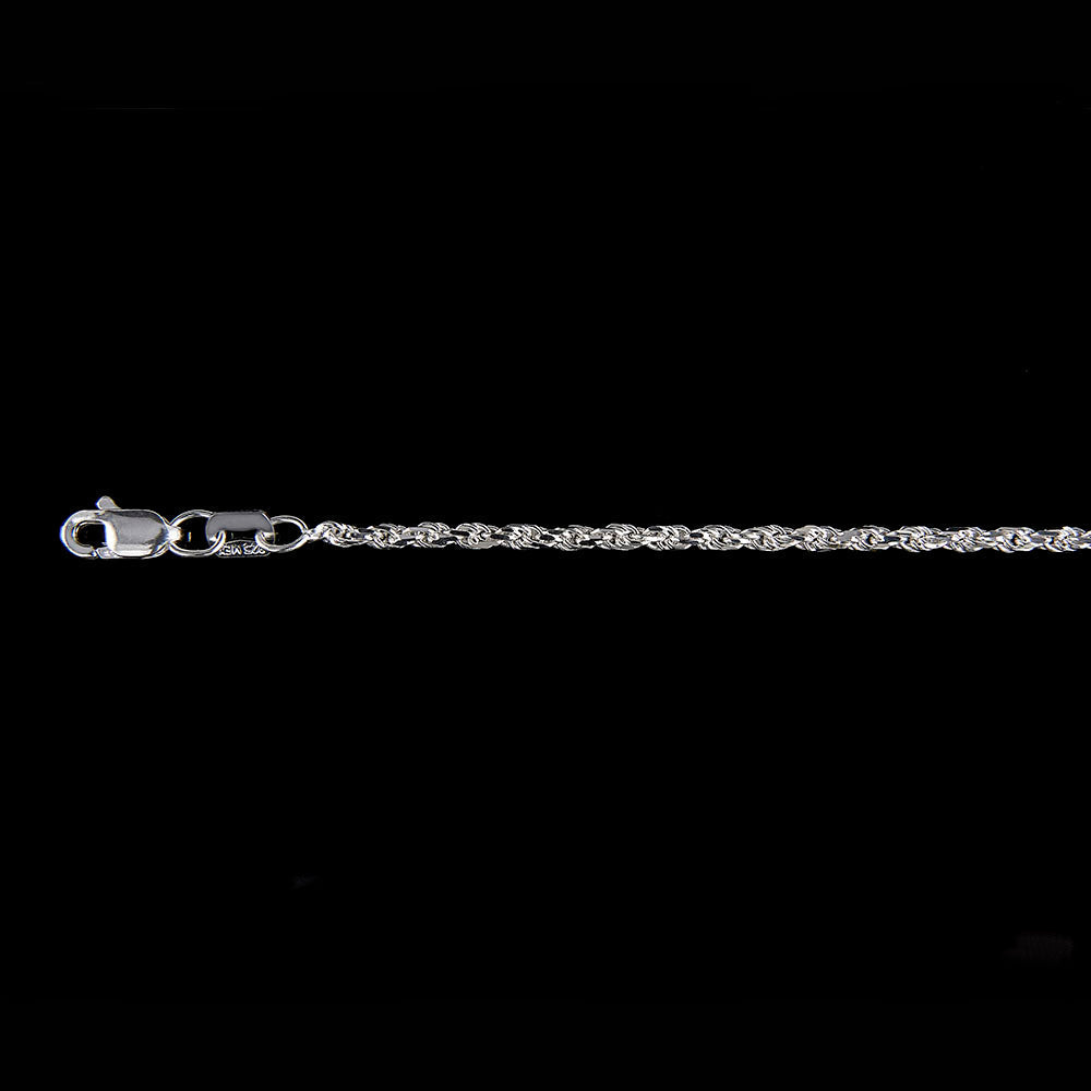 Cadena Torzal Relleno - 2 mm - 50 cm - Unisex | Plata Ley.925